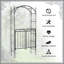 Tonnelle de jardin avec barrière Outsunny