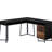 L-Shaped Desk, Dark Walnut finish