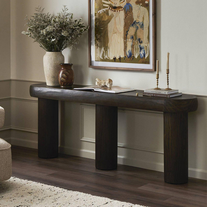 Retro Minimalist Art Console Table, 29.92" H x 70.87" W x 15.75" D