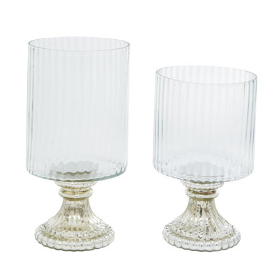 Hurricane de table en verre 2 pièces
