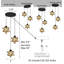 Lustre en verre avec ampoules chaudes