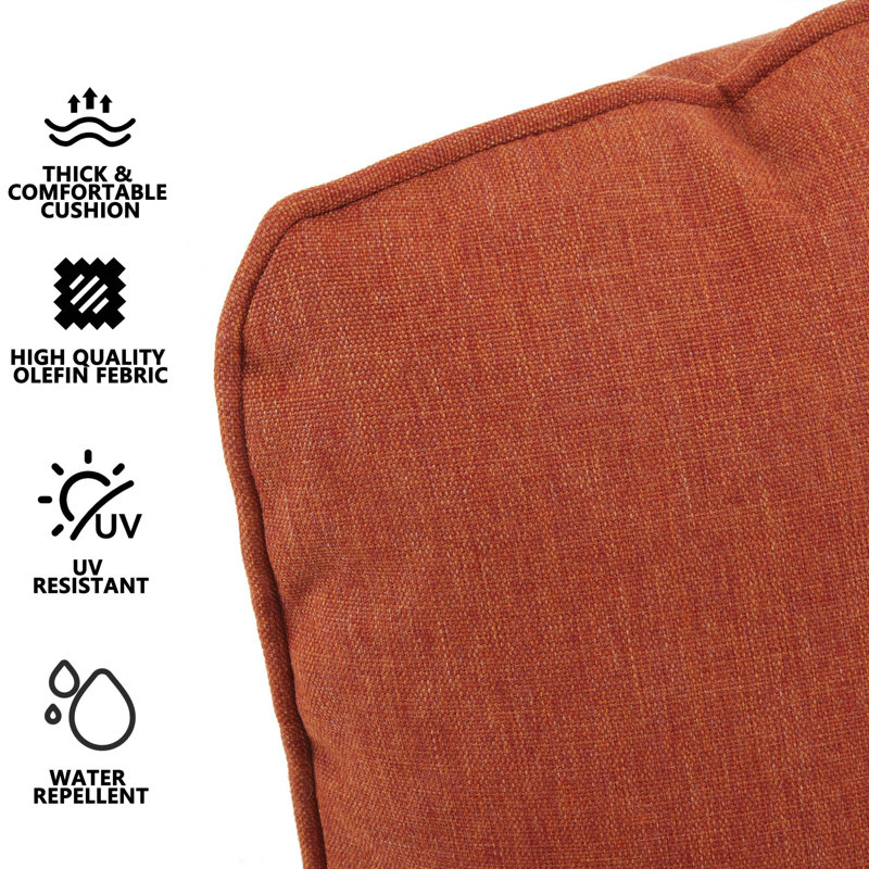 Outdoor 5'' Seat / Back Cushion, Orange