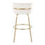  Tabourets de bar à hauteur fixe en velours 30 "avec repose-pieds rond Sone-89129275-89678223