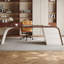 Bureau à 3 tiroirs brun noyer + blanc massif + bois manufacturé-2097471497-2097471510