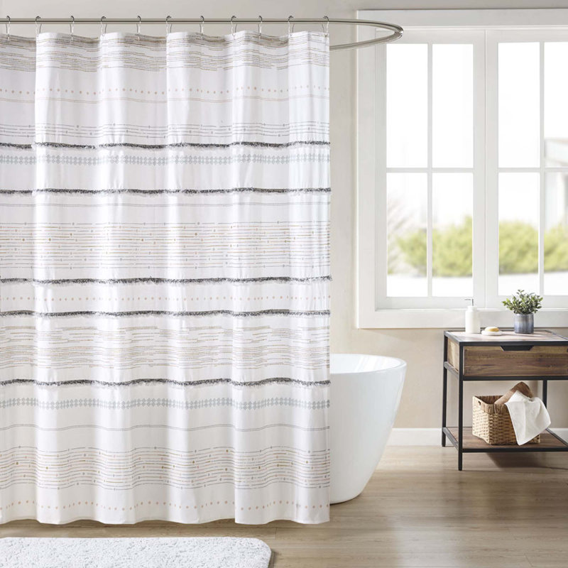 Rideau de douche en coton