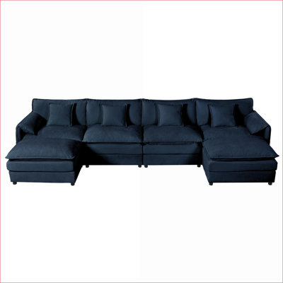 Elara Modern Contemporary Deep Seat Cloud Sectional Sofa