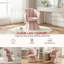 Chaise d'appoint pivotante (ensemble de 2, rose)-1096896652
