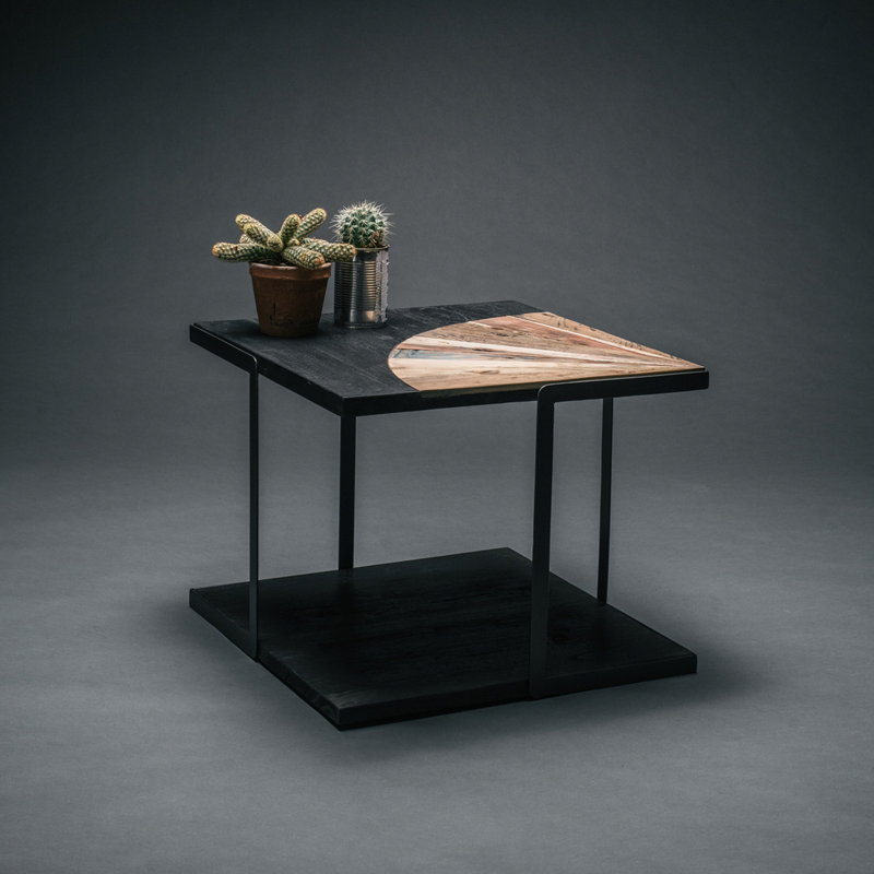 Merrifield Solid Wood Solid Wood Floor Shelf Coffee Table with Storage