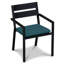 Pacifica Dining Arm Chair - White - Canvas Flax-404773768-404773873