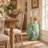 Distressed Green Peacock Ceramic Garden Stool