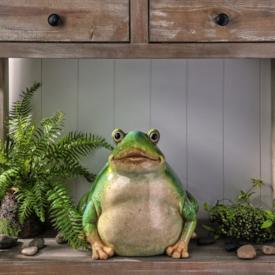 Grenouille 13 po en terre cuite