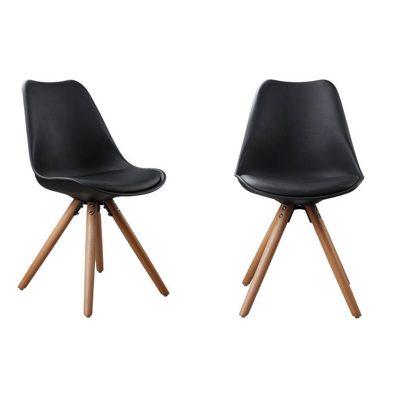 Chaise d'appoint en plastique Nusret, Noir