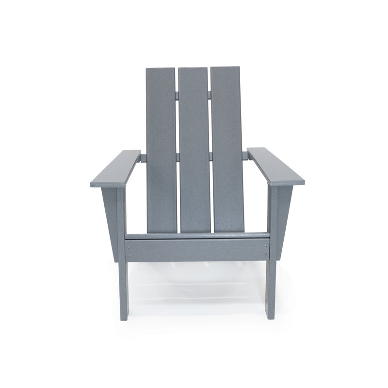 LuXeo Arcadia HDPE Outdoor Adirondack Chair, Single, Gray