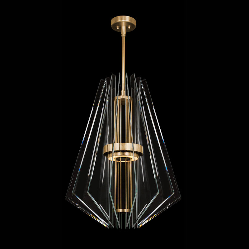 Newton 3 - Light LED Chandelier, Gold