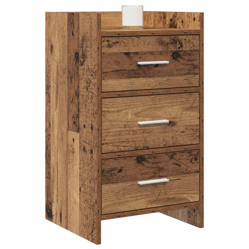 40 cm W Bedside Table, Old Wood