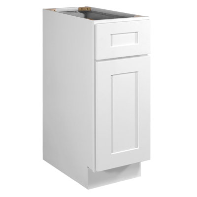 Brookings Unassembled Shaker Base Kitchen Cabinet B12 12x34.5x24, White