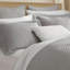 Ensemble de courtepointe en coton 3 pièces double / grand gris clair-134532986-134532984