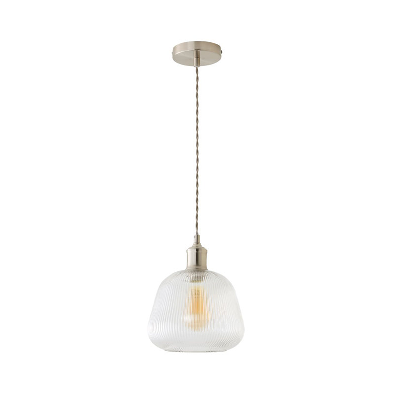 1 - Light Pendant, Brushed Nickel