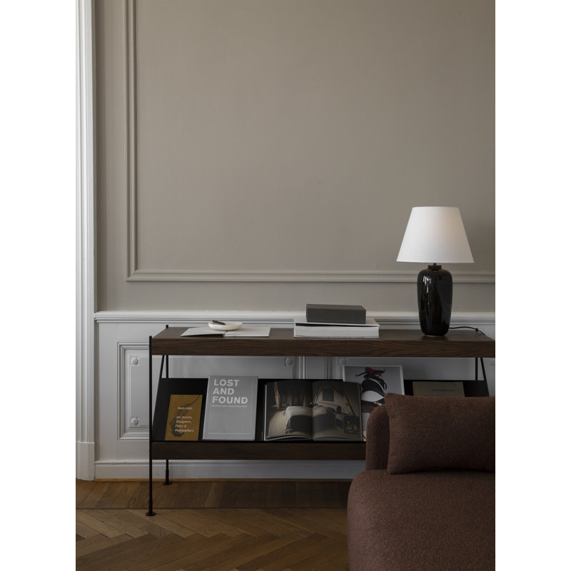 Zet Bookcase, (2 Shelves) 27.6" H x 60.2" W x 15.7" D, Dark Stained Oak