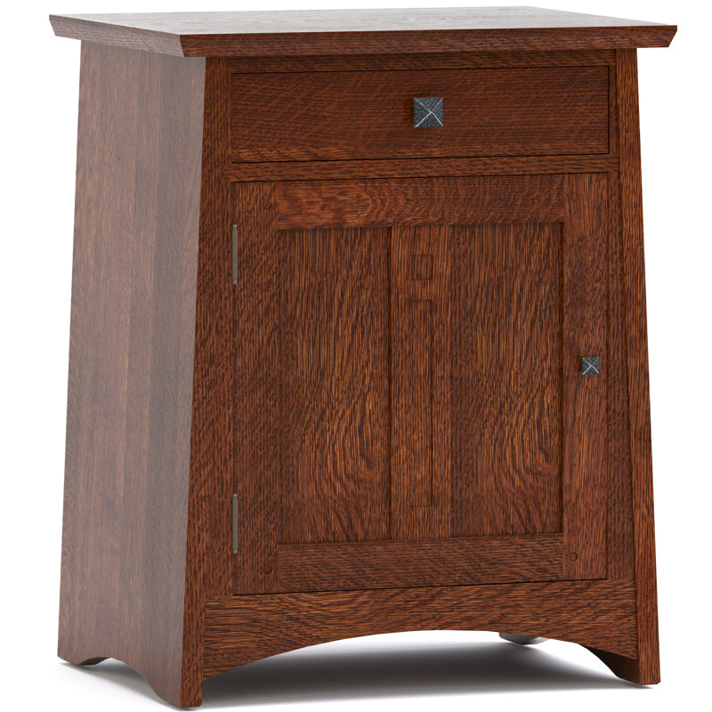 Highlands 1 - Drawer Solid Wood Nightstand, Onondaga, Left