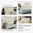 Sit-up Back Comfort Ivory Linen Headboard Reading Wedge Pillow Triangular Bed Rest Back Support Compression-64012955