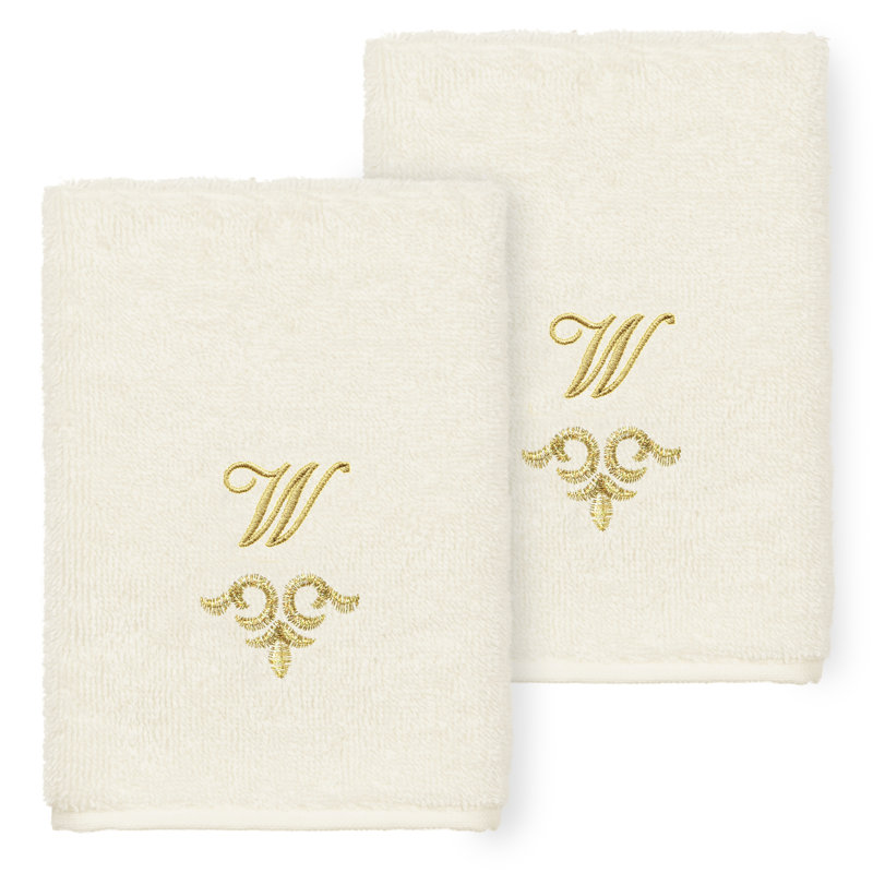 Ensemble de serviettes 100% lin Linica, Crème, Paquet de 2 débarbouillettes, W