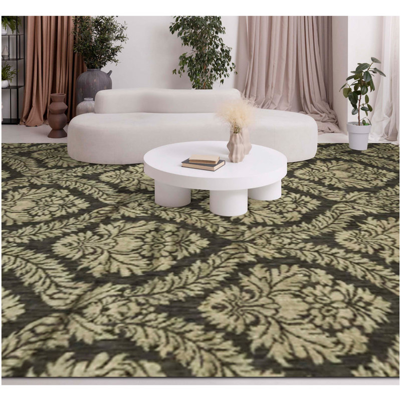 Hand Woven Wool Floral Area Rug