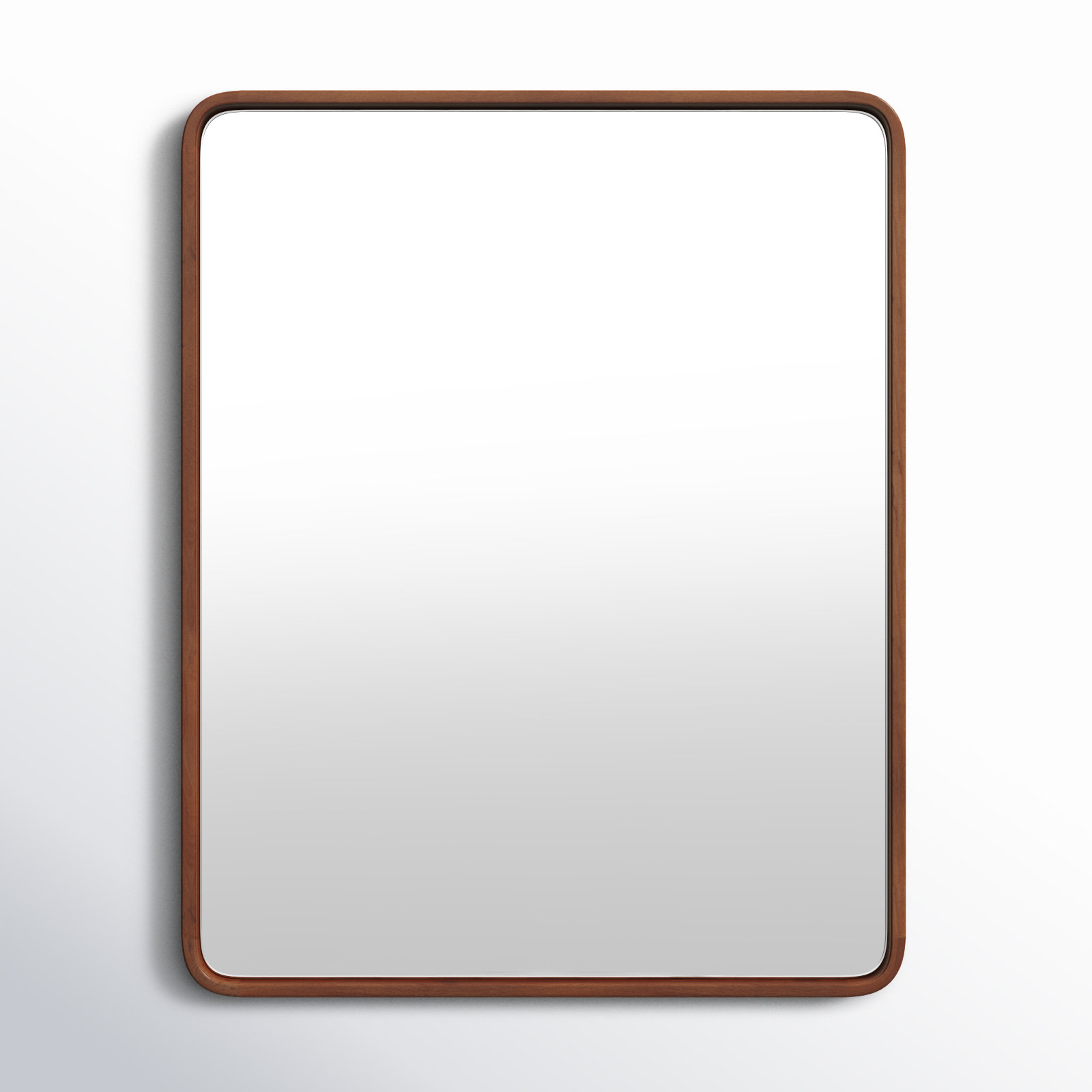 Sherman Wood Rectangle Mirror, 30" x 24", Walnut Brown