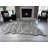 Faux Bison Skin Fur Shag Area Rug in White with Black Tips-95756330