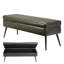 Banc en cuir synthétique avec repose-pieds et rangement en cuir
