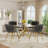 47in Round Glass Dining Set-2106270932-2106270933-2087754965