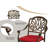Asuman 4 - Person Patio Dining Set with Square Table , Cushions Included-2130317705