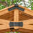 Backyard Discovery Norwood 24' x 12' Cedar Wood Outdoor Patio Gazebo with Hardtop Galvanized Steel Peak Roof and PowerPort