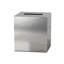 Couvre-boîte à mouchoirs carré en acier inoxydable chromé pour boîtes standard, conception en métal Metropolitan