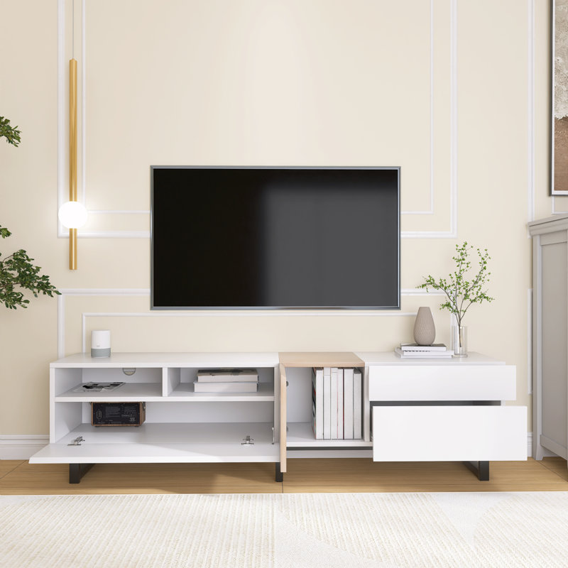 Meuble télé Paisleyjo, Blanc