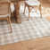 Lavande Plaid Wool Area Rug