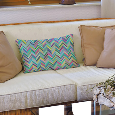 Coussin lombaire à chevron