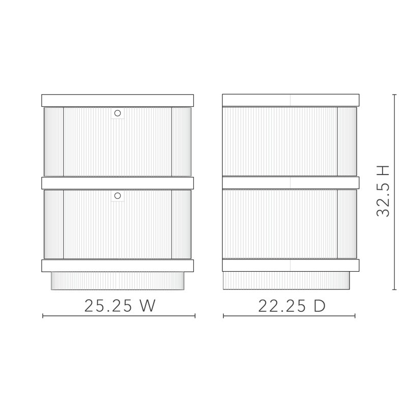 Atlas 2-Drawer Side Table