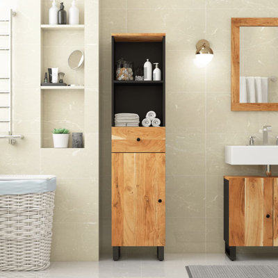 vidaXL Bathroom Cabinet Solid Mango Wood 63 in high Modern