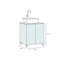 Robinsonville 650mm Single Bathroom Vanity with Vessel Ceramic Basin