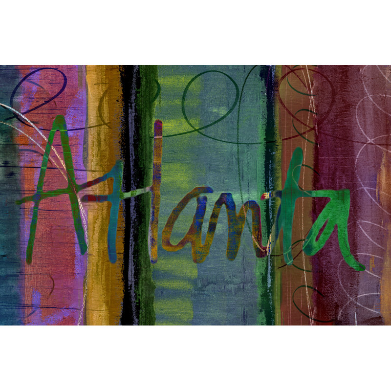 «Abstract Atlanta» par Sisa Jasper, impression sur toile tendue, H 12 po x l 18 po x P 1,25 po