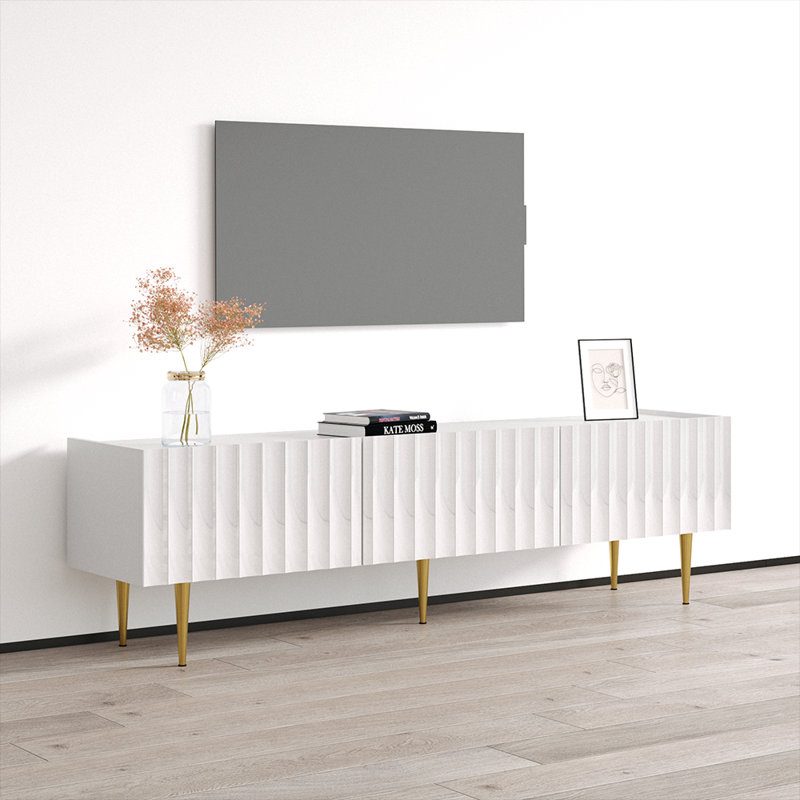 Meuble télé 70,9 po Rillie, blanc