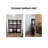 Wood and Metal Combination Bookshelf with Drawers