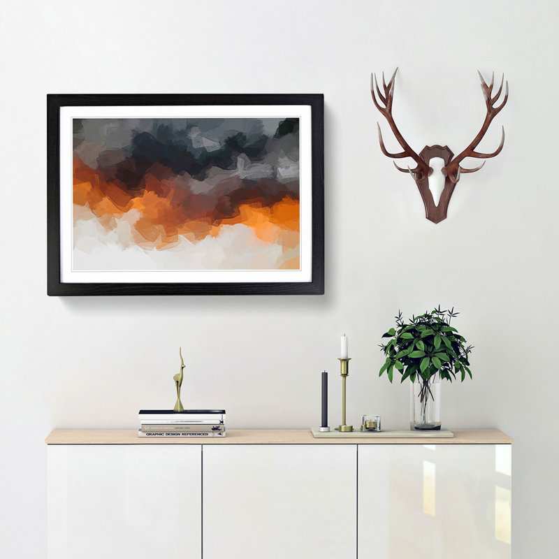 Mood of the Clouds - Picture Frame Graphic Art Print, Black Framed, 62cm H x 87cm W x 2cm D
