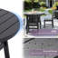  Ensemble de table de salle à manger en PEHD avec trou pour parasol 5 pièces Immie-83860582
