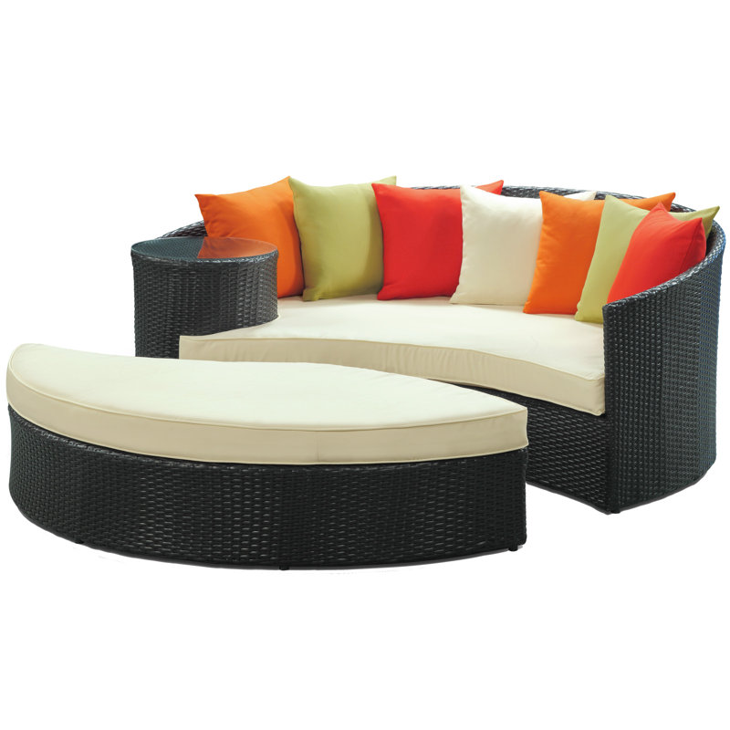 Lit de jour pour patio Modway, Espresso, Multicolore
