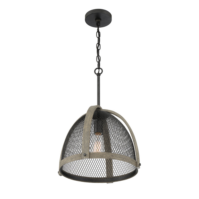 Luminaire suspendu en forme de dôme à 1 lumière Bhoyar