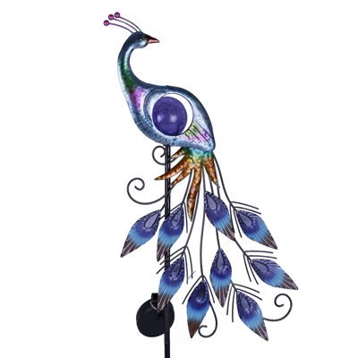  Metal Animal Garden Stake - Peacock Solar Garden Lights Stakes