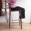 Chaise d'appoint à dossier brun uni (ensemble de 2)-291705057