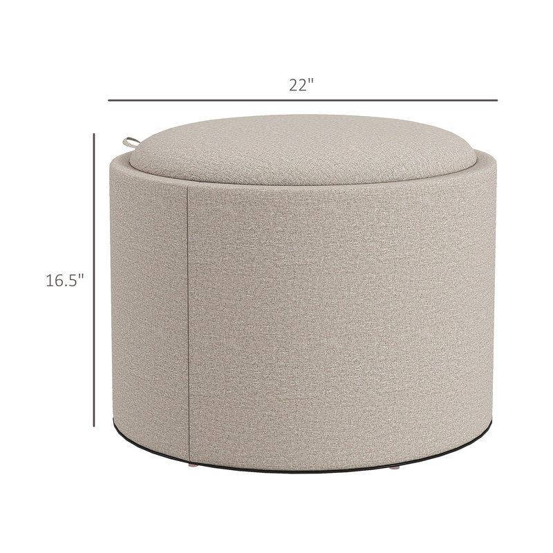 Table basse avec repose-pieds HOMcom, Gris clair